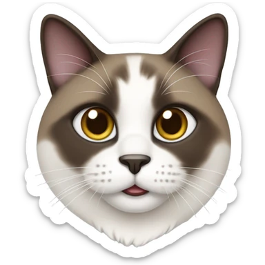 snowshoe cat sticker