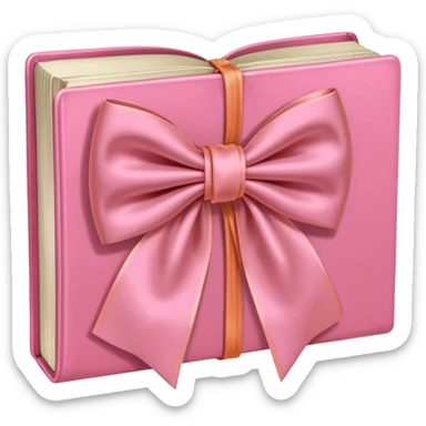 switch it so its pink bow really light orange book sticker