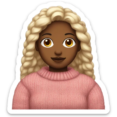 Girl with a sweater over her shoulders sticker