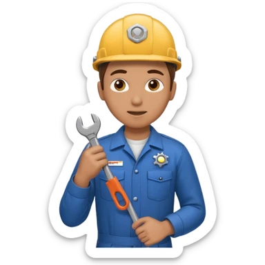 create a person emoji of Barcengine is the superpower name The engine that keeps everything moving sticker