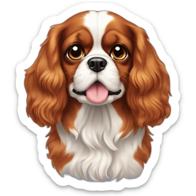 dog Cavalier King Charles Spaniel full height sticker