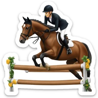 Show jumping horse sticker