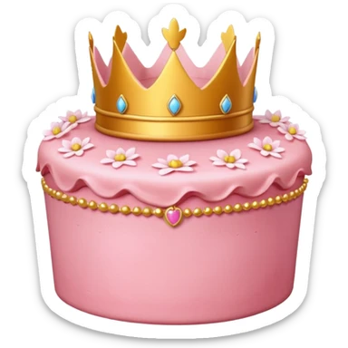 Princess peach cake sticker