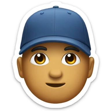 cap with a cloth on the side sticker