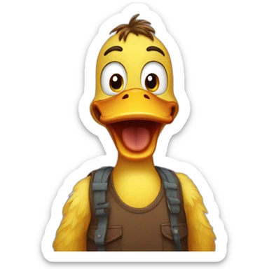 Don't hug me I'm scared duck sticker