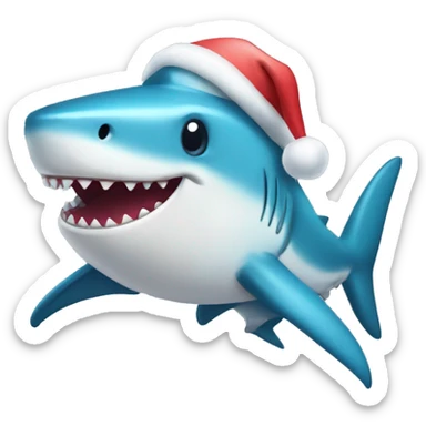 Cute Christmas Shark  sticker