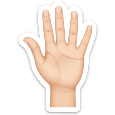 hand making an L shape sticker