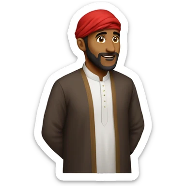 red qamis saoudian sticker