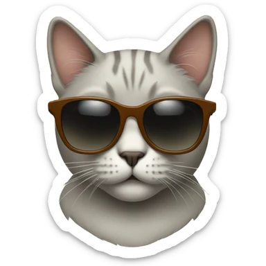 Cat with sunglasses sticker