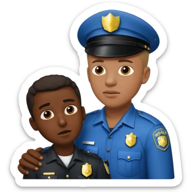 black man being strangled by white cop sticker