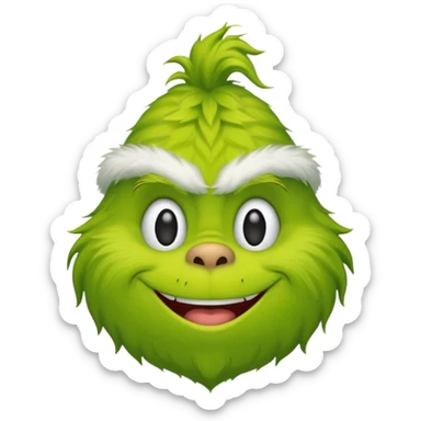 Create a Grinch emoji for a teams chat but make it more original style to the movie sticker