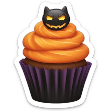 Happy Halloween cupcake sticker