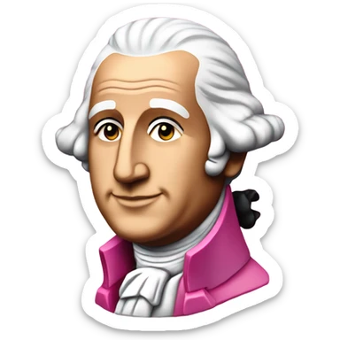 Pink ombre statue of George Washington with glitter  sticker