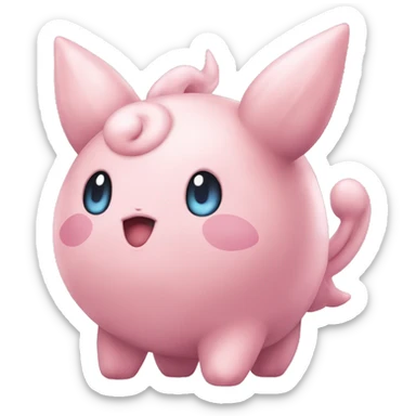 Cute pokemon clefairy sticker