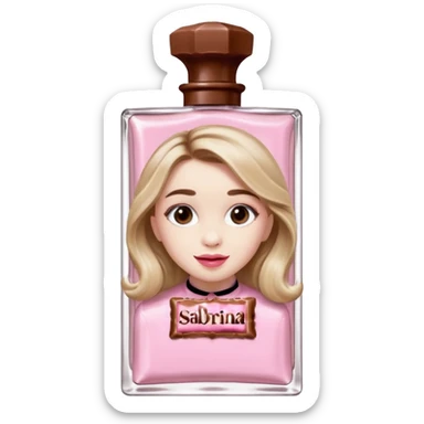 Sabrina carpenter sweet tooth perfume (shaped liked a light pink chocolate bar)  sticker