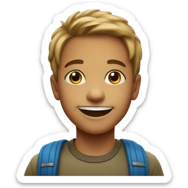 smiling boy outdoors portrait sticker