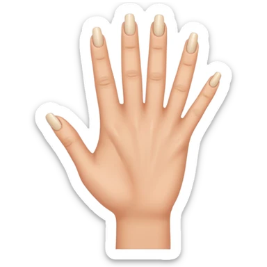 No put the THUMB away keep only 4 fingers  sticker