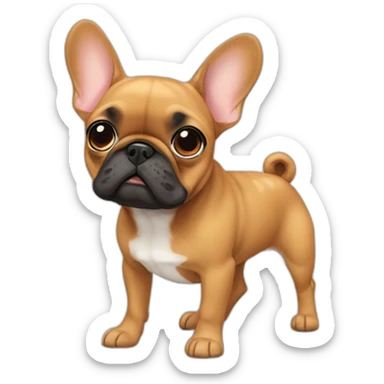red fawn frenchie sticker