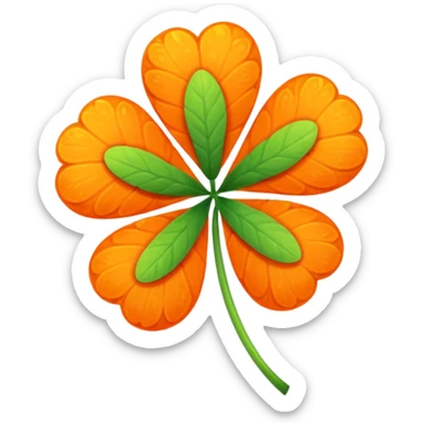 Three leafed Orange clover sticker