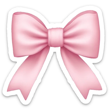 light pink bow on light pink bow sticker