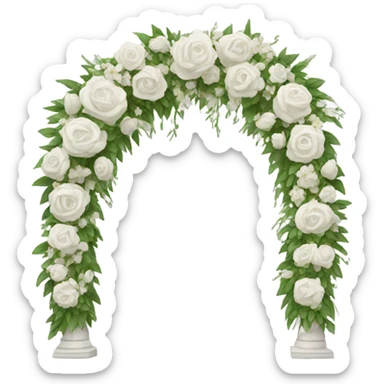 Wedding arch with white flowers  sticker