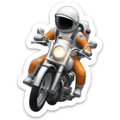 Astronaut riding a Harley fast sticker