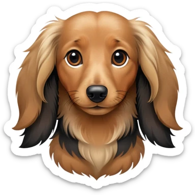 long-haired dachshund  sticker
