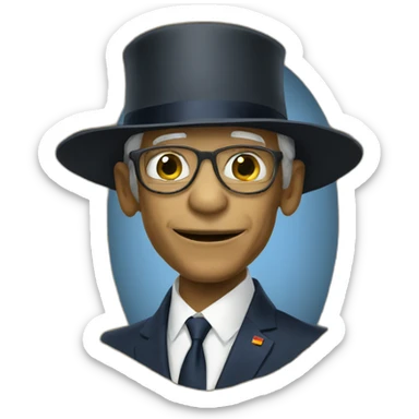 Lizard French president sticker