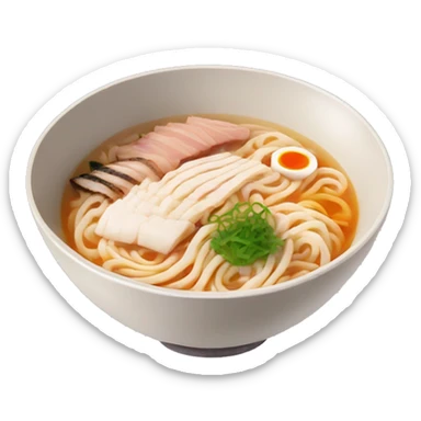 bowl de ramen con chashu y narutomaki sticker