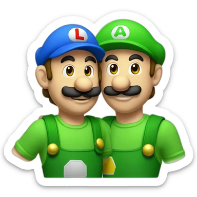 Luigi and Mario sticker