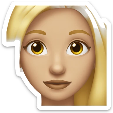 blonde girl with a nose ring and hazel eyes sticker