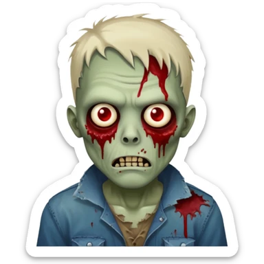 Make a zombie that have a scar in his head like 67 sticker