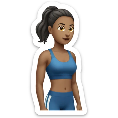 MUJER HACIENDO GIMNASIA sticker