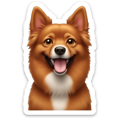 Red dog spitz is smiling sticker