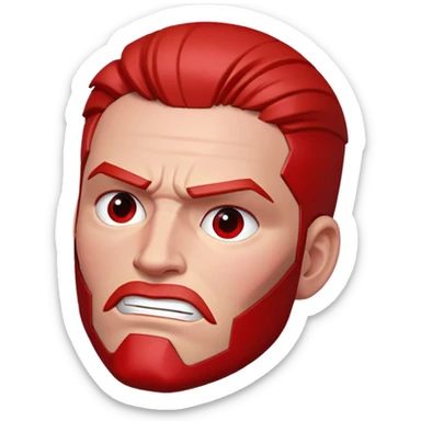 vision portrait marvel red face from captain america: civil war sticker