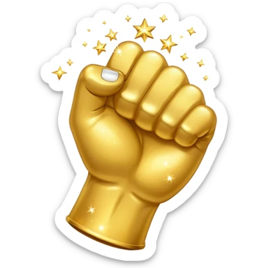 Fist emoji with sparkles sticker