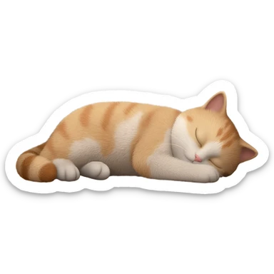 iPad icon bronze metallic with cute fluffy kitty sleeping above regular wood floor with white walls sticker