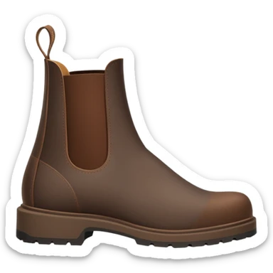 Blundstone boot side view brown thick sole cartoonish sticker