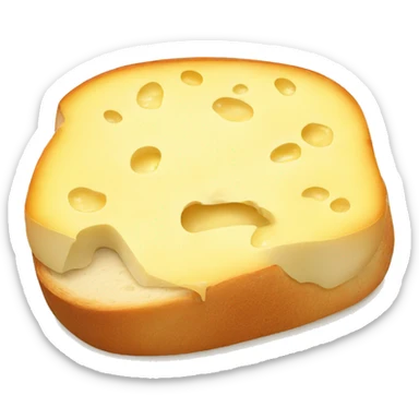 French cheese on bread sticker