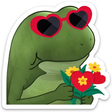 Guy super in love with girl sticker