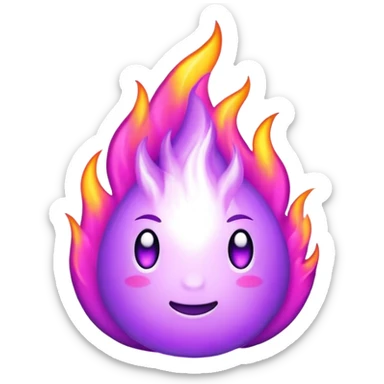 Violet fire sticker