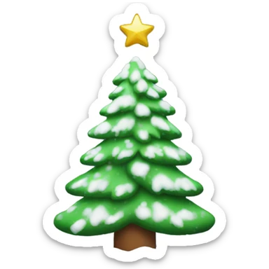 Christmas Tree with Snow on Top  sticker