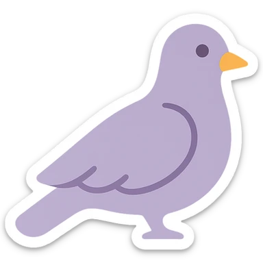 A dull purple Dove  sticker