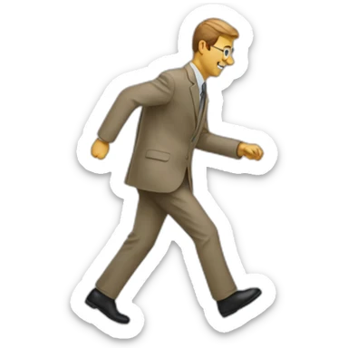 Ministry of silly walking sticker
