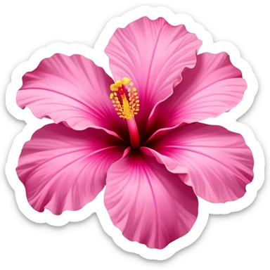 pink hibiscus flower sticker
