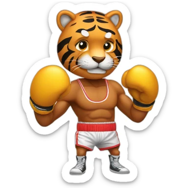 boxing  Tiger champion  sticker