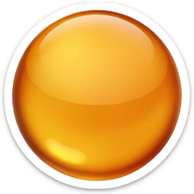 amber color ball sticker
