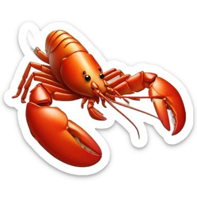 Lobster on holiday sticker