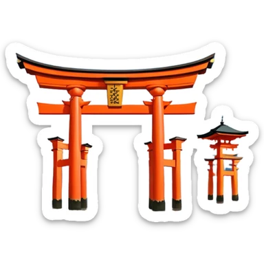 ​Cinematic Realistic Itsukushima Shrine, depicted as the iconic floating torii gate and shrine complex on the water, with vibrant vermilion hues contrasting against the serene blue sea and sky, rendered with intricate architectural details and soft, ethereal lighting that captures its spiritual beauty, sticker