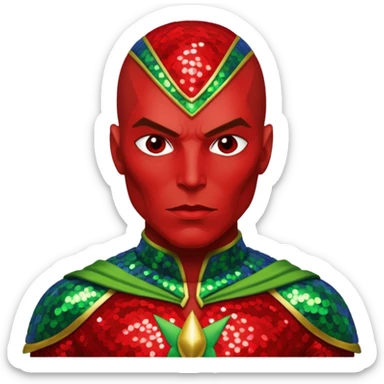 Martian Manhunter with Sequin Outfit sticker